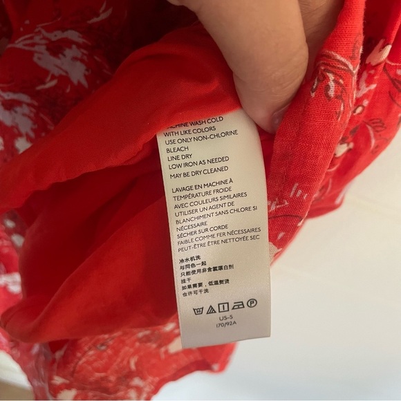 EUC Free People Womens All Mine Mini Red Floral One Shoulder Dress Size Small - Picture 10 of 13